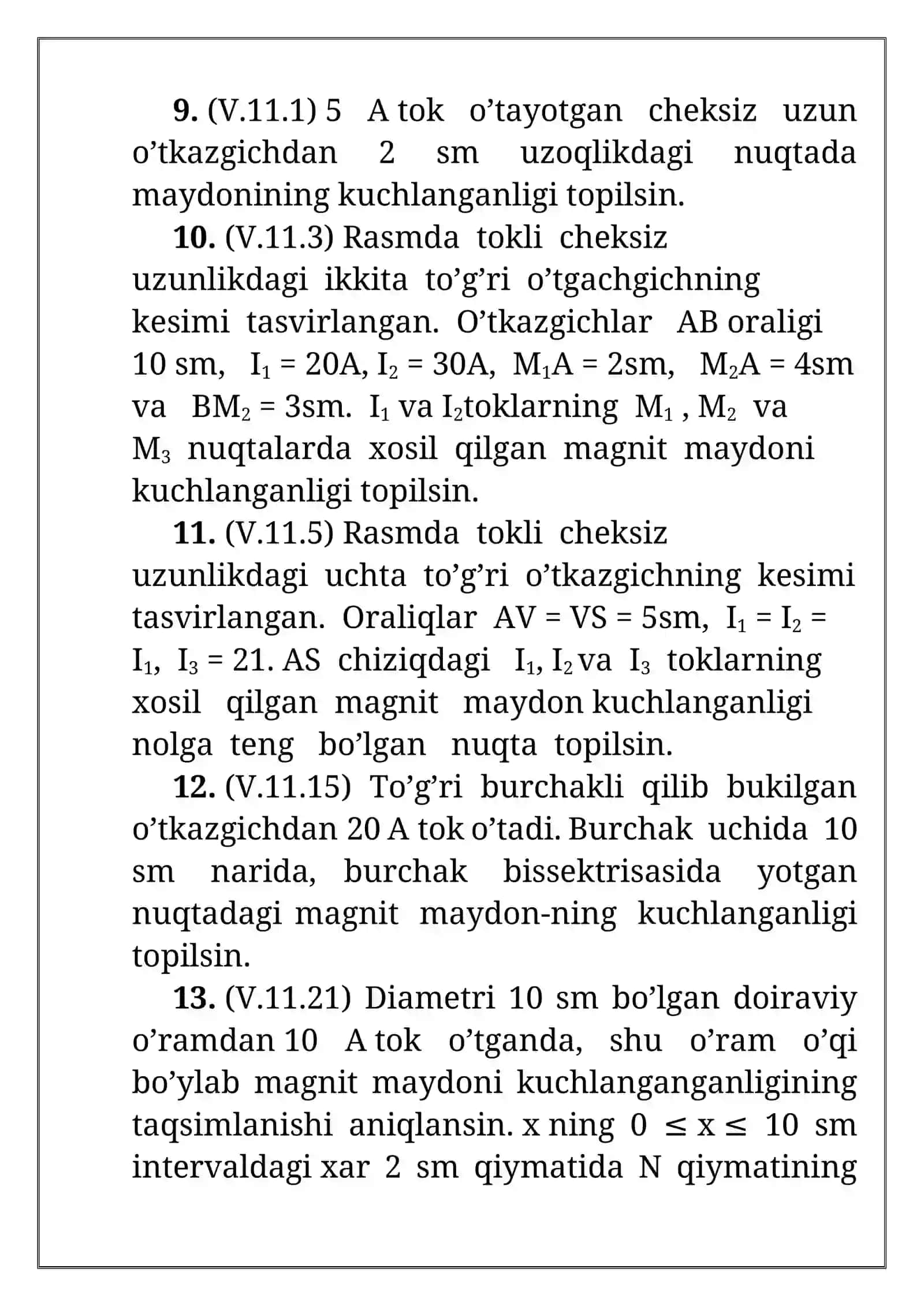 TEBRANISH TO’LQINLAR, VA ELEKTROMAGNIT BOLIMIGA OID MASALALAR 4