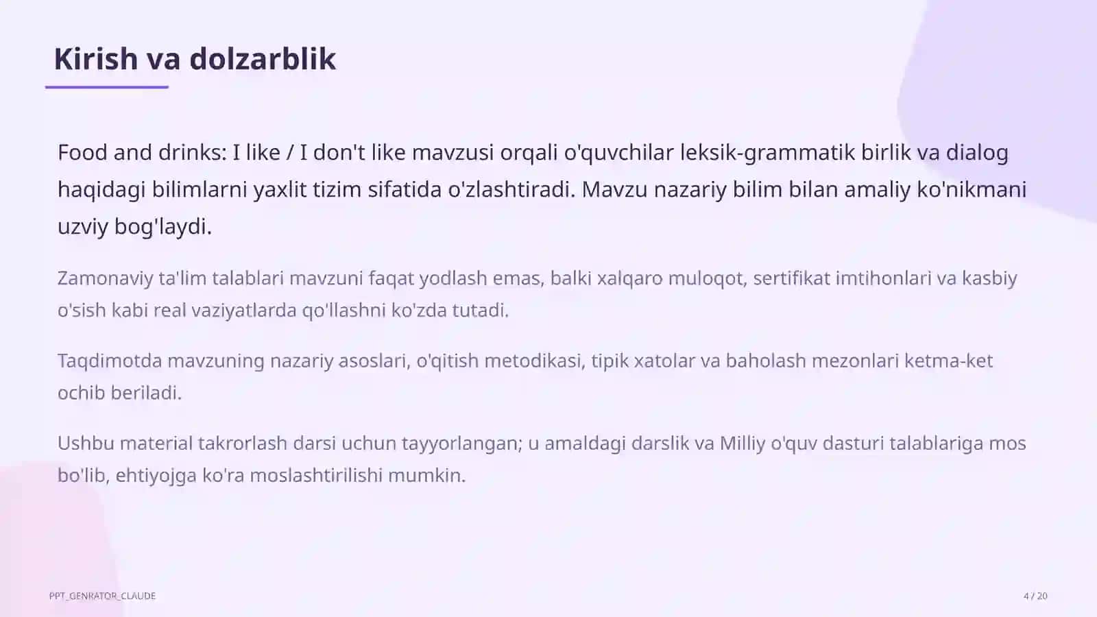 Ingliz tili (1– 11) 4