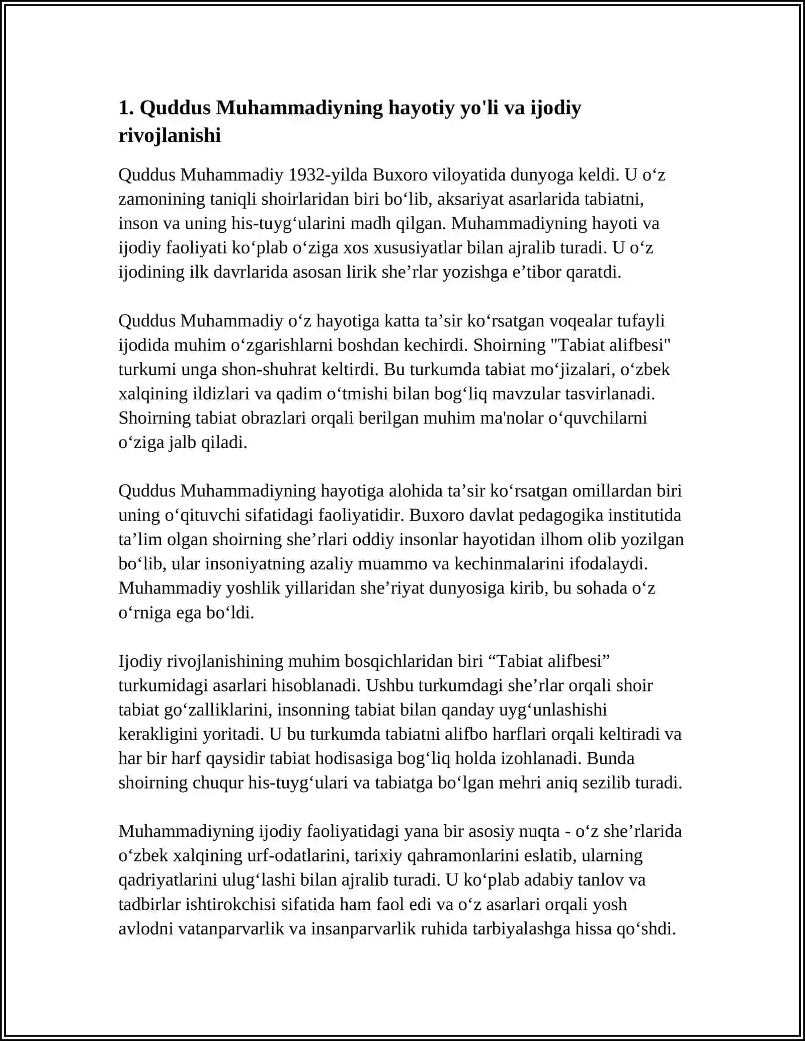 QUDDUS MUHAMMADIYNING HAYOTI VA IJODIY FAOLIYATI 4