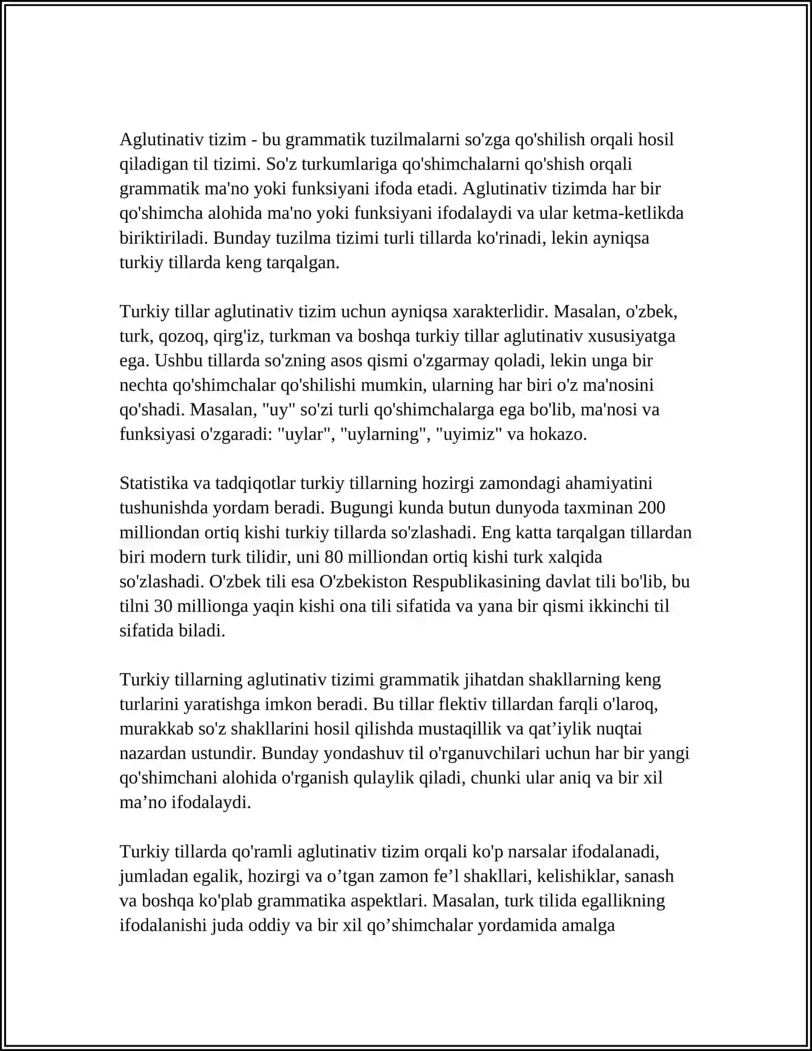 TURKIY TILLAR MORFOLOGIYASI TARAQQIYOTING ASOSIY YOʻNALISHLARI 4