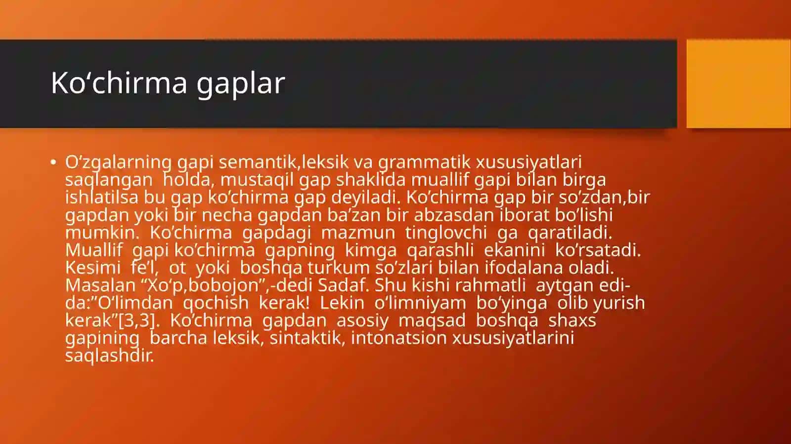 HO'T Oʻzga gapli qurilmalar tahili 4