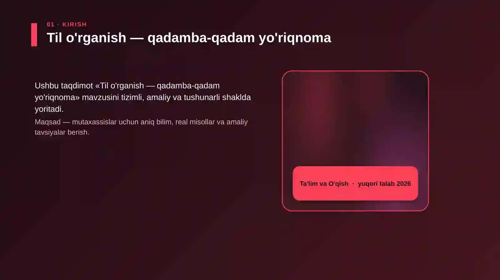 Til o'rganish — qadamba-qadam yo'riqnoma 4