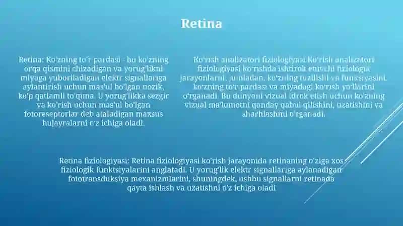 Ko'Rish Analizatori Fiziologiyasi 4