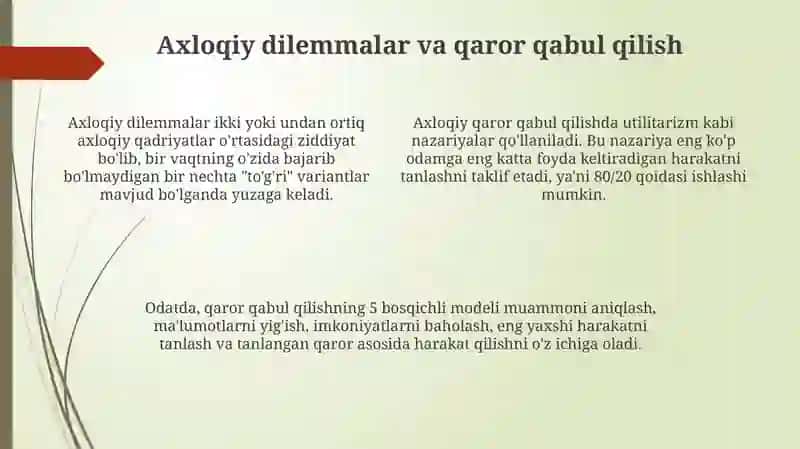 Axloqning asosiy tushunchalari va nazariyalari 4