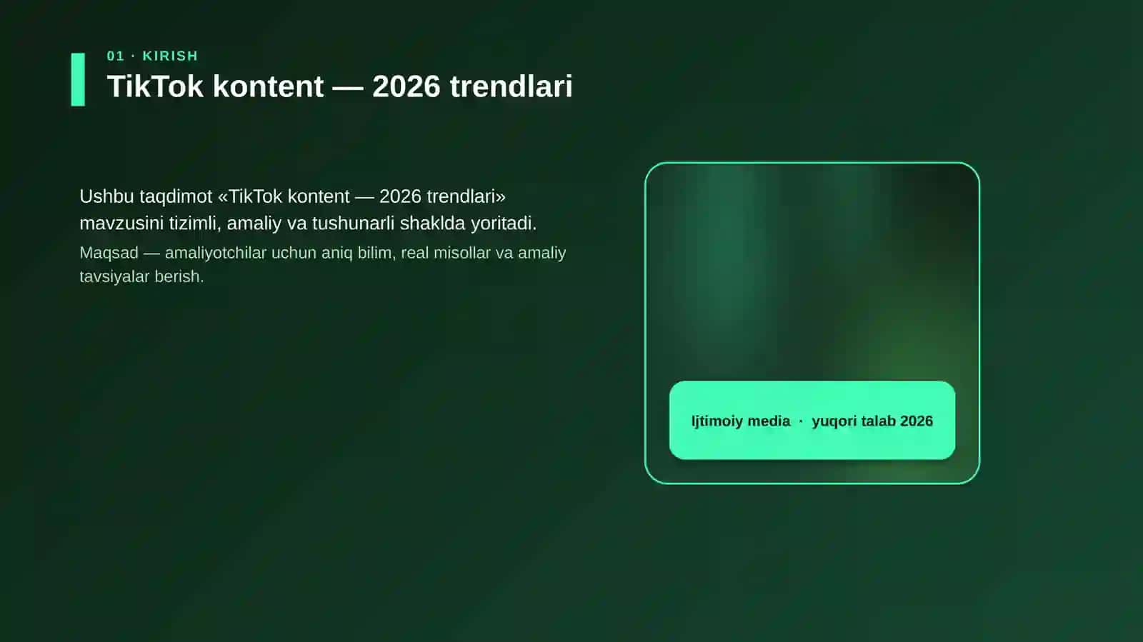 TikTok kontent — 2026 trendlari 4