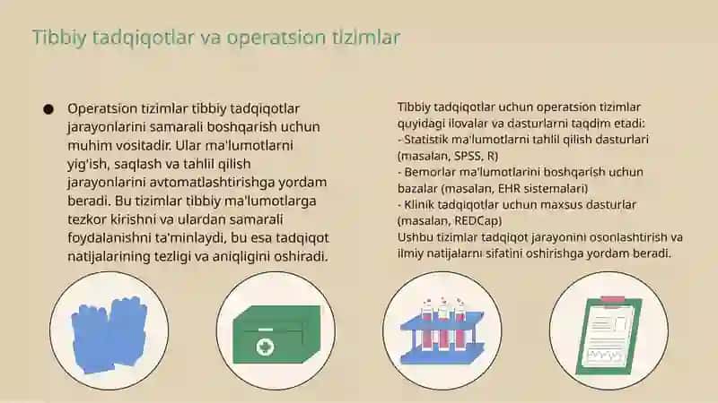 Operatsion tizimlar va ulardan tibbiy biologik tadqiqotlarga 4