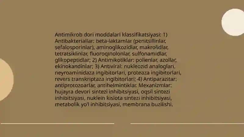 Anti mikrob dori moddalari farmakologiasi 4