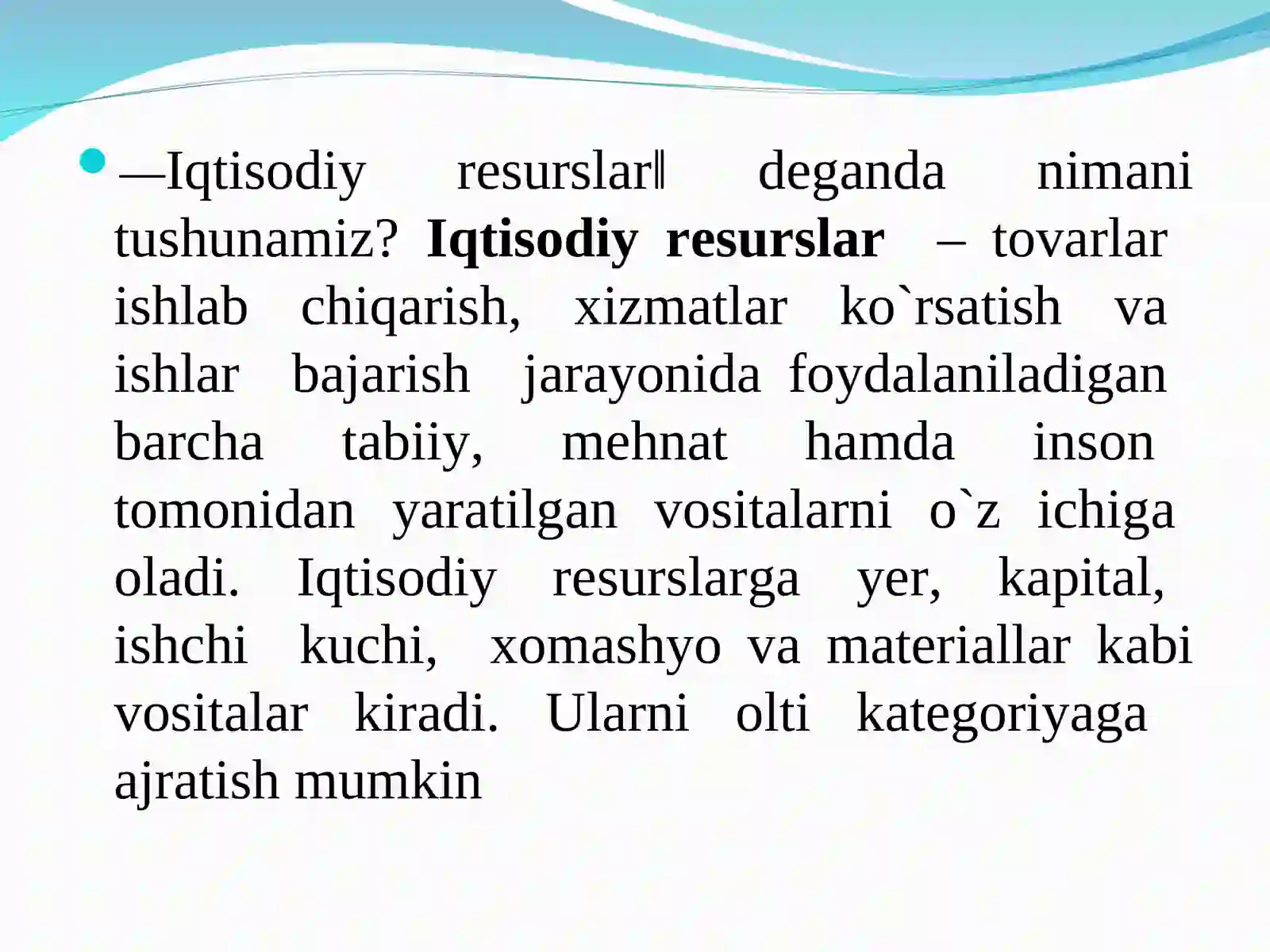 Iqtisodiy bazis tushunchalar 4