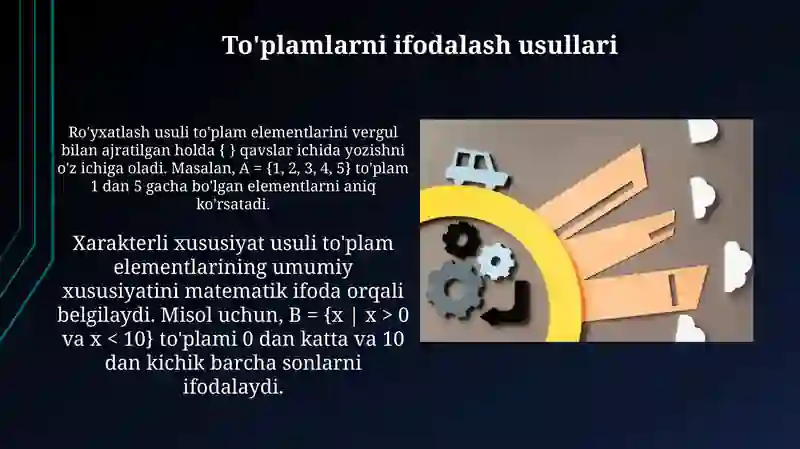 Toʻplamlar va ular ustida amallar 4
