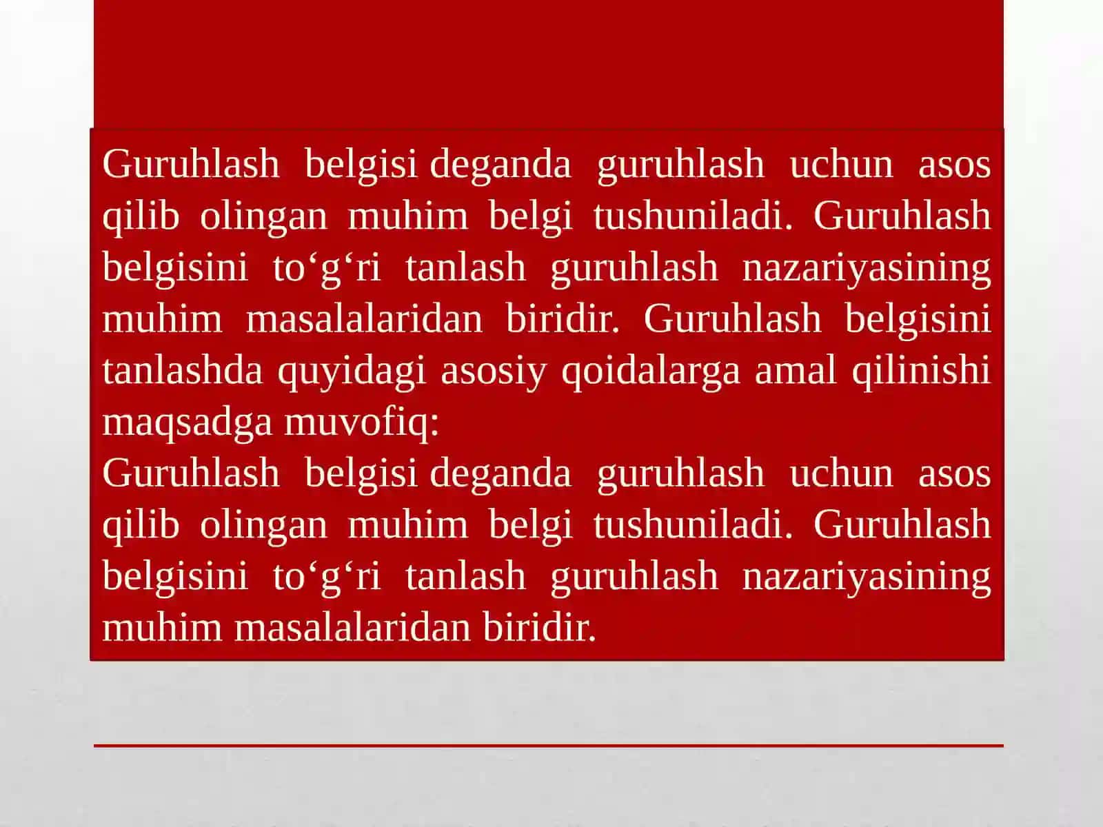 Statistik guruhlash 4