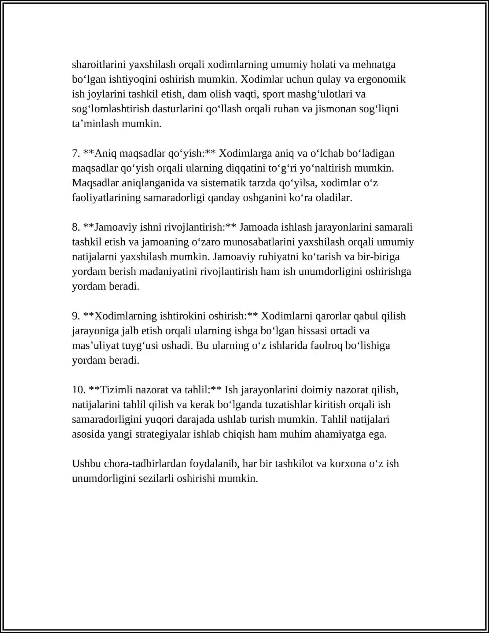 MEHNATNI BOSHQARISH USULLARI 4