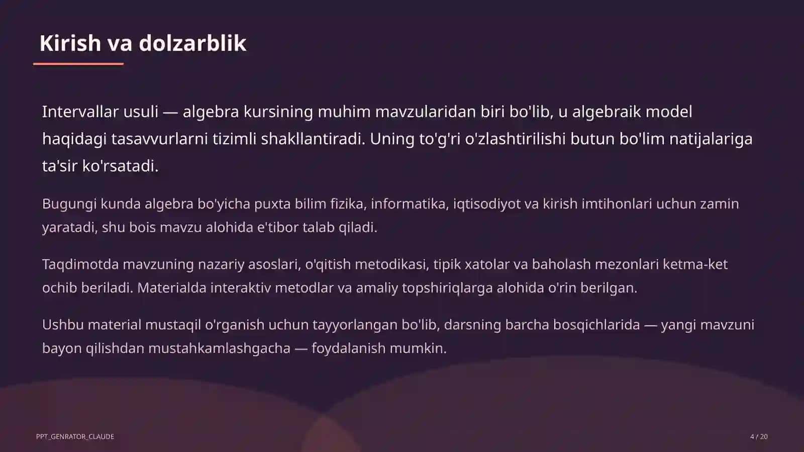 Intervallar usuli (9-sinf) 4