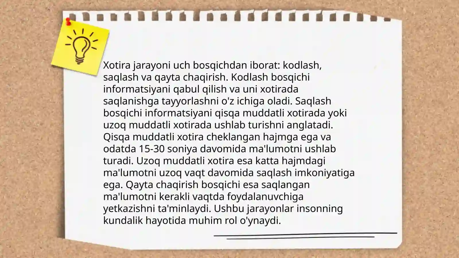 Xotira haqida tushuncha va uning nerv fiziologik faoliyati 4