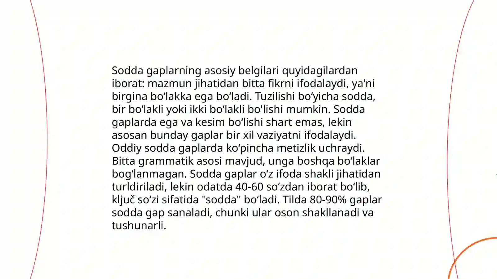 Sodda gaplar 4