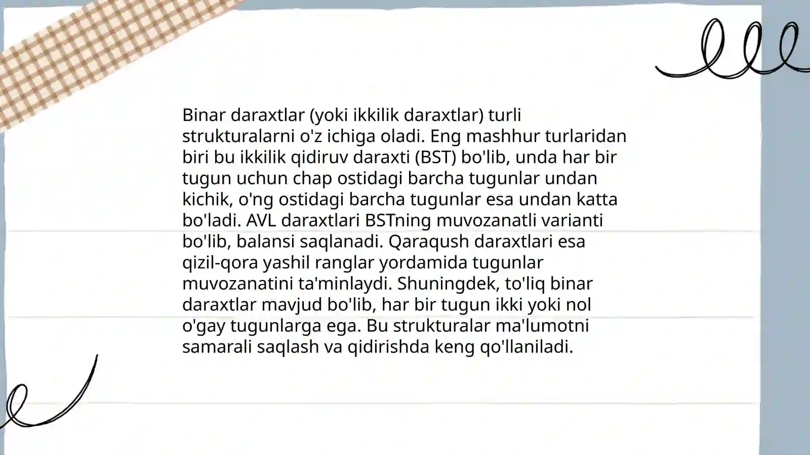 Binar daraxtlar va ular ustida amallar 4
