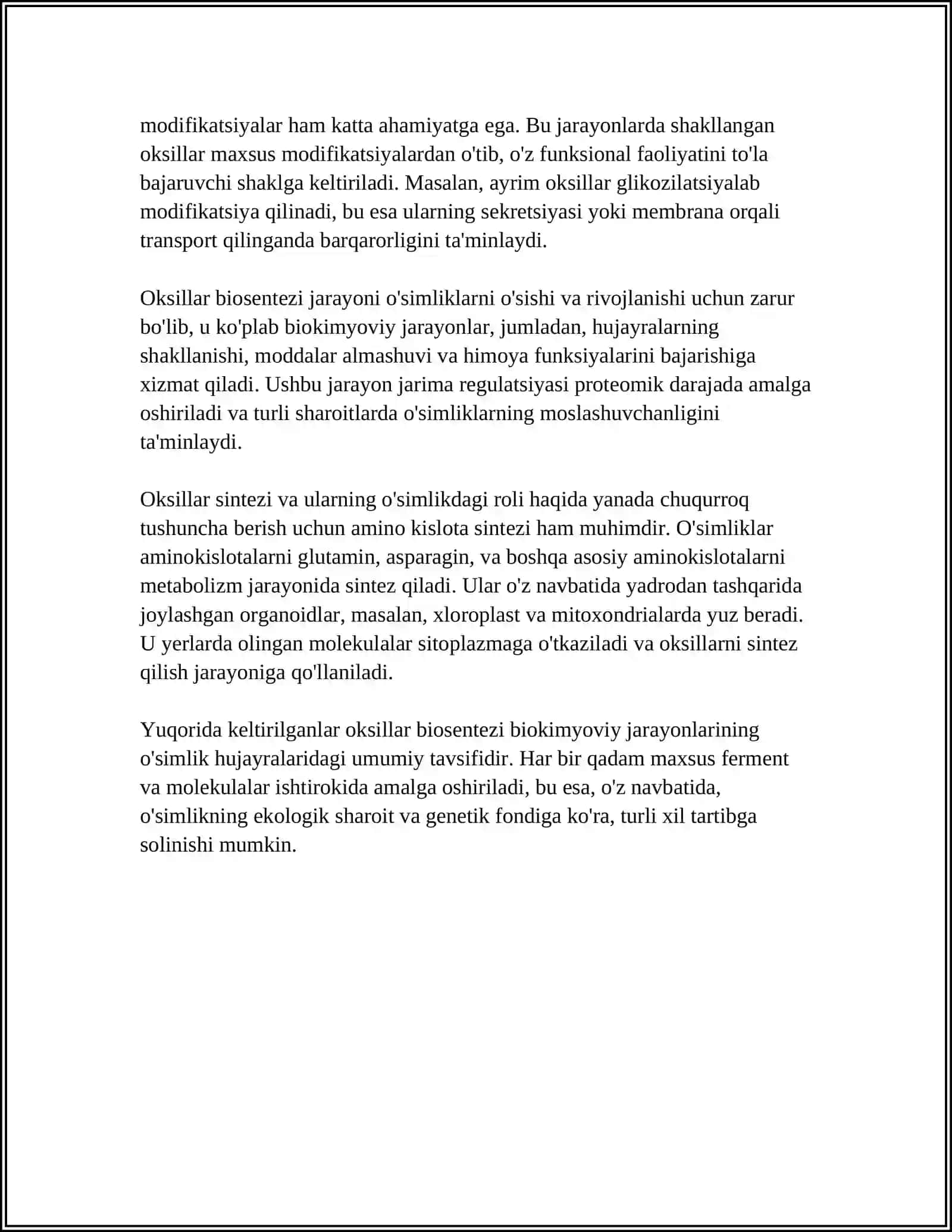 BOTANIKA FANIDAN OKSILLAR BIOSENTEZI 4