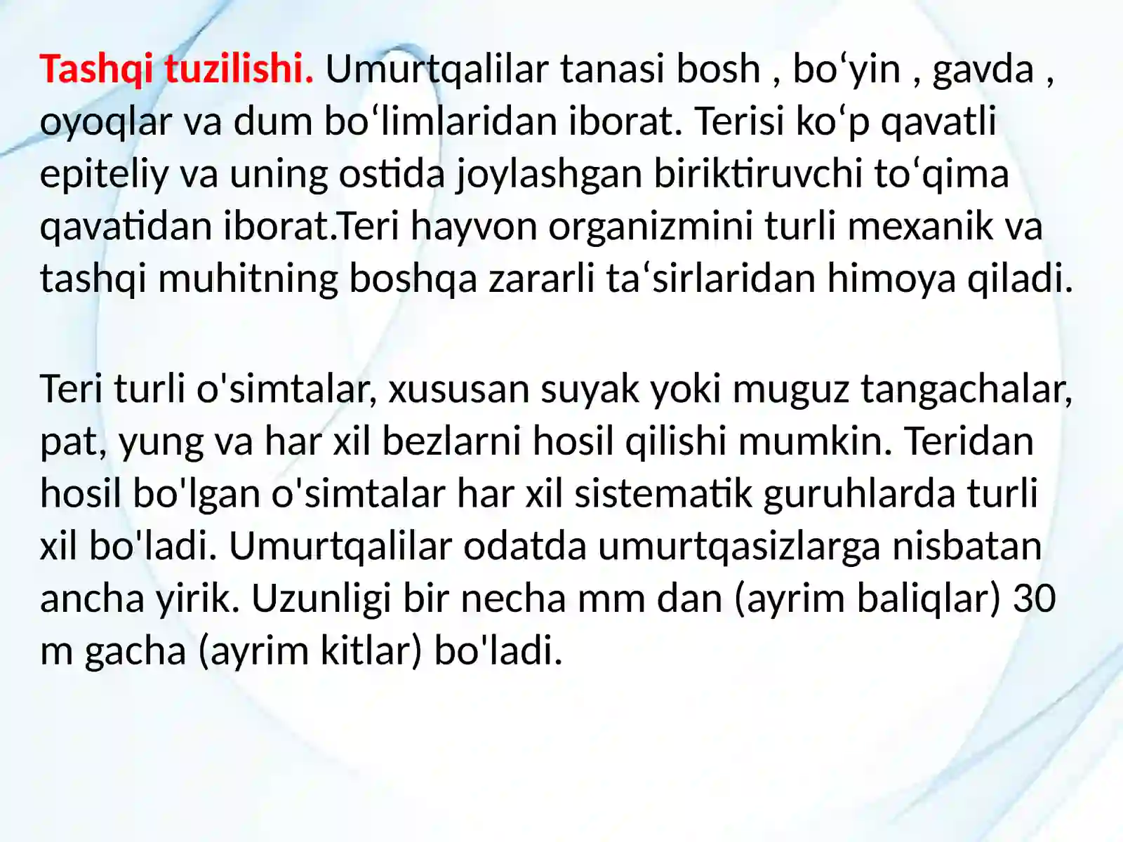 Umurtqalilar kenjatipi 4