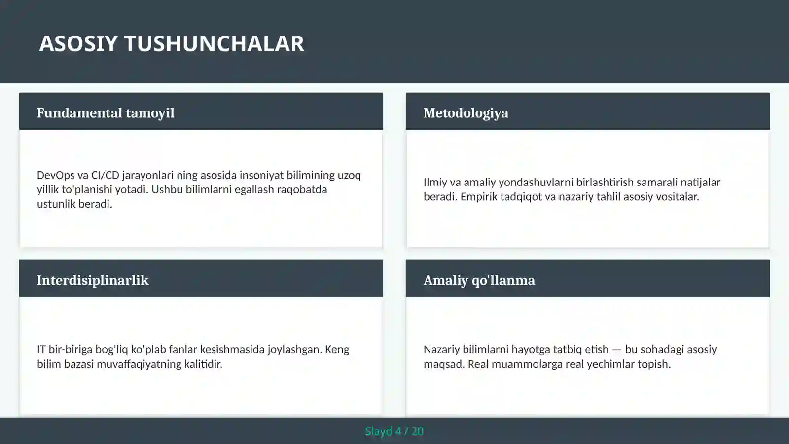 DEVOPS VA CI/CD JARAYONLARI 4