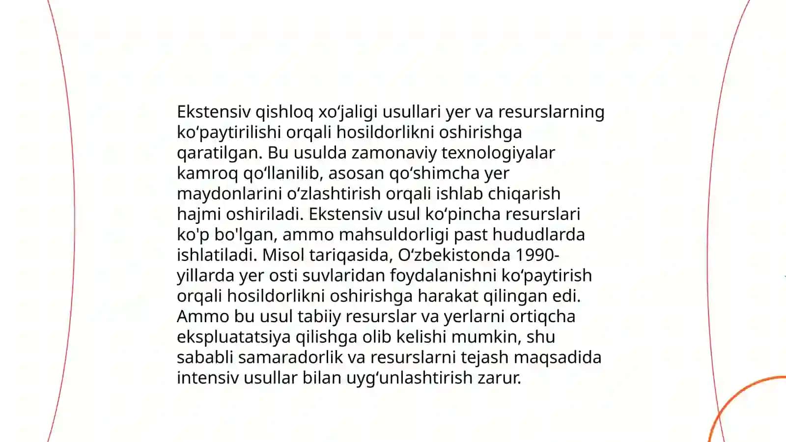 Qishloq xoʻjaligi intensiv va ekistensiv tahlili 4