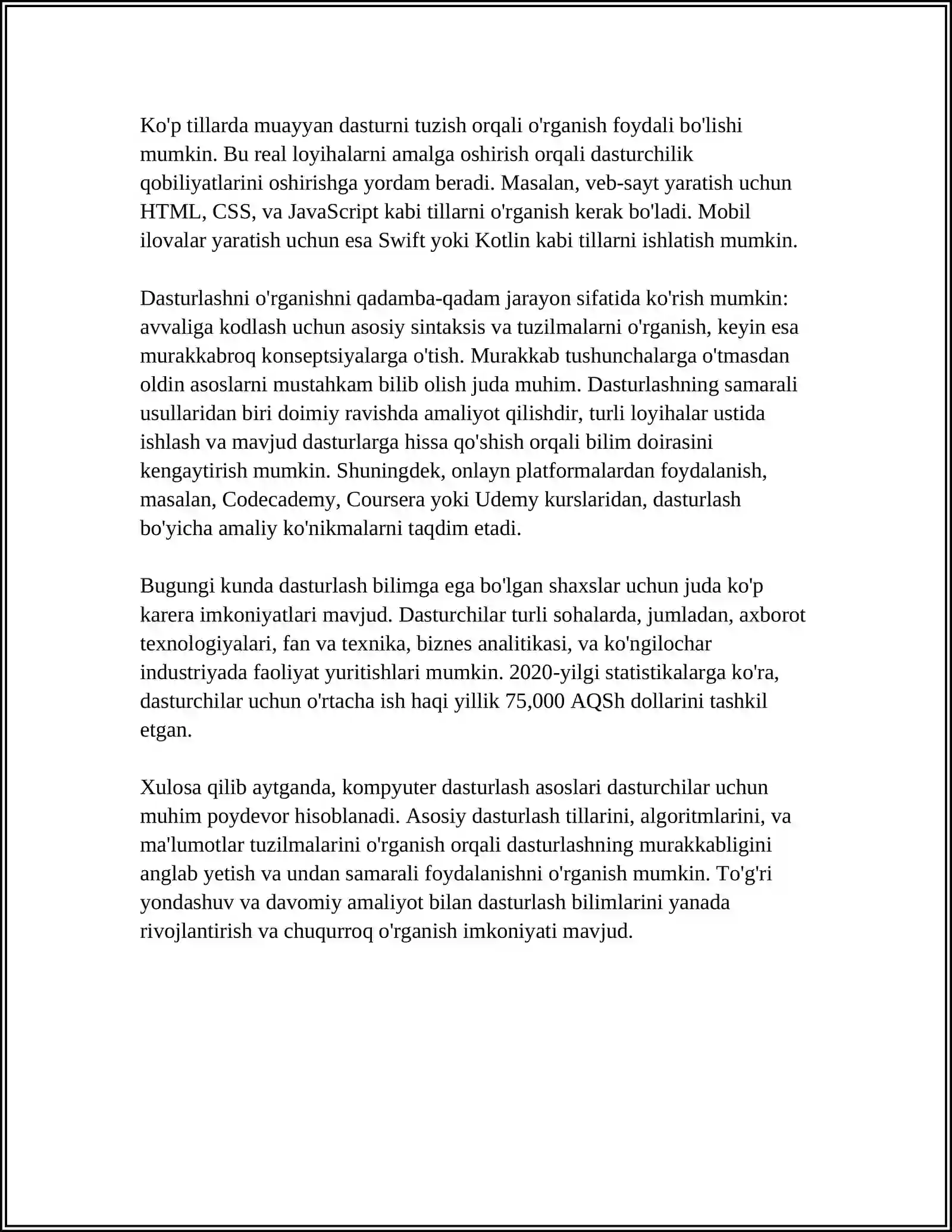 TEXNOLOGIYA BILAN BOGʼLIQ KOʼNIKMALAR 4