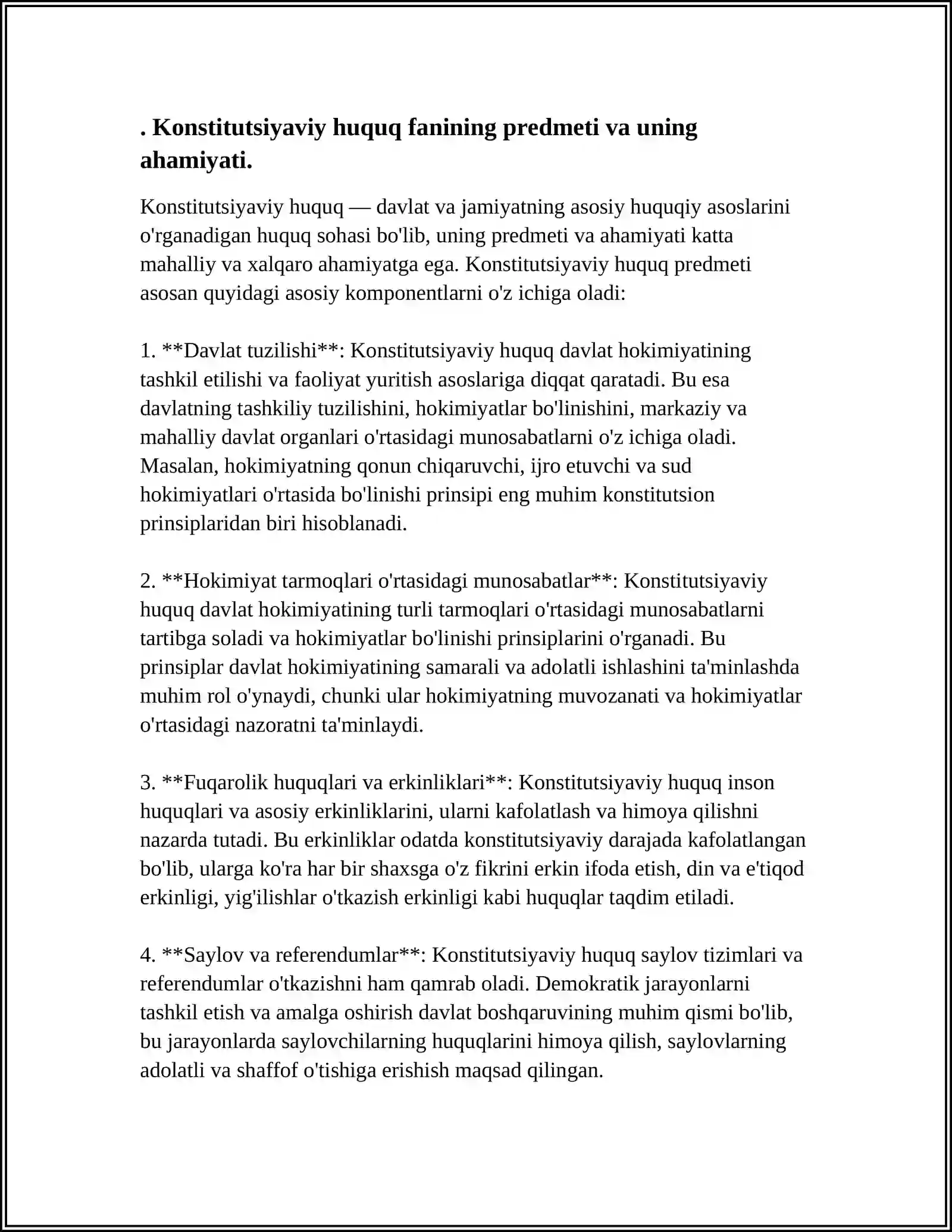 Konstitutsiyaviy Huquq Fanining Predmeti Obyekti Maqsadi 4