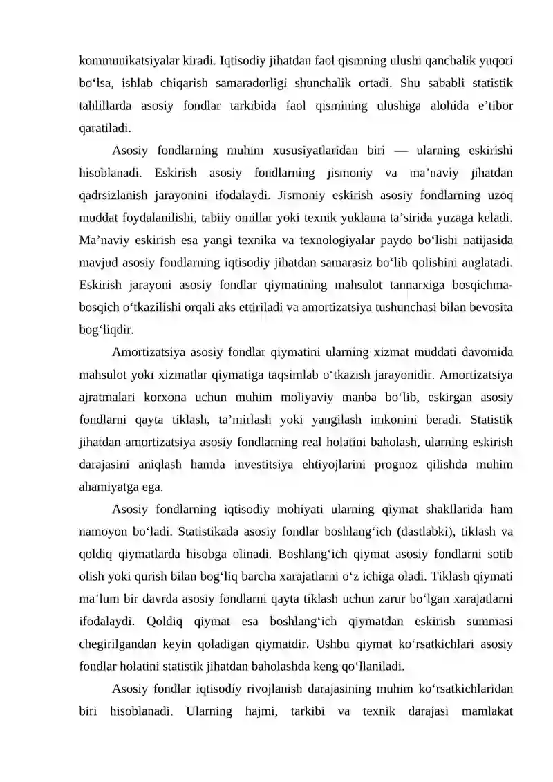 Asosiy fondlar statistikasi 4