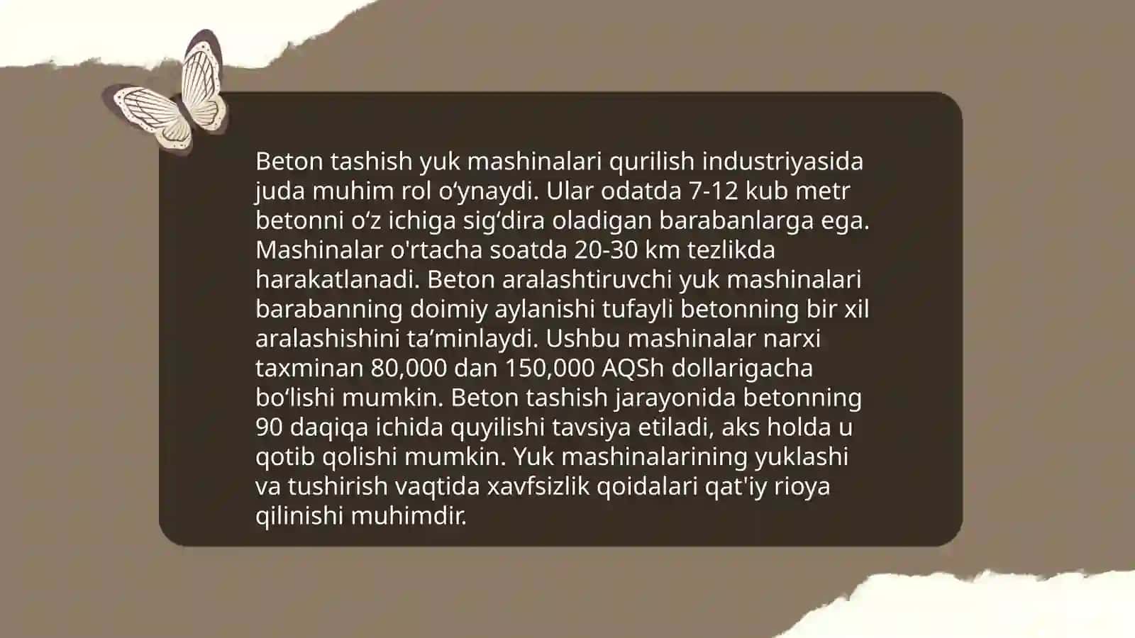 Qorishma va beton aralashmasi tashish mashinalari va jihozlari 4