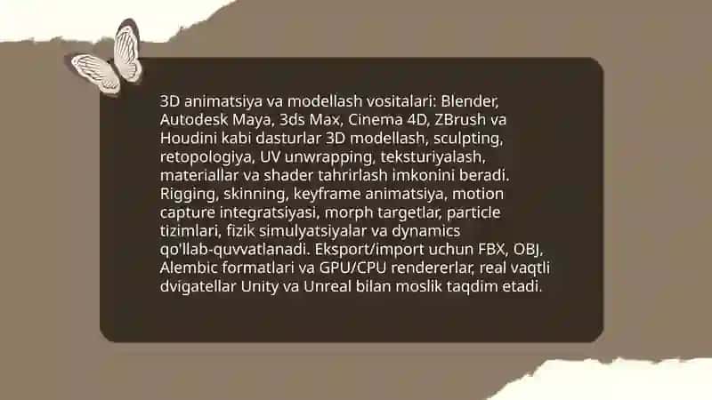Animatsion lavhalarni yaratish va ishlov berish vositalari va manbaalari 4