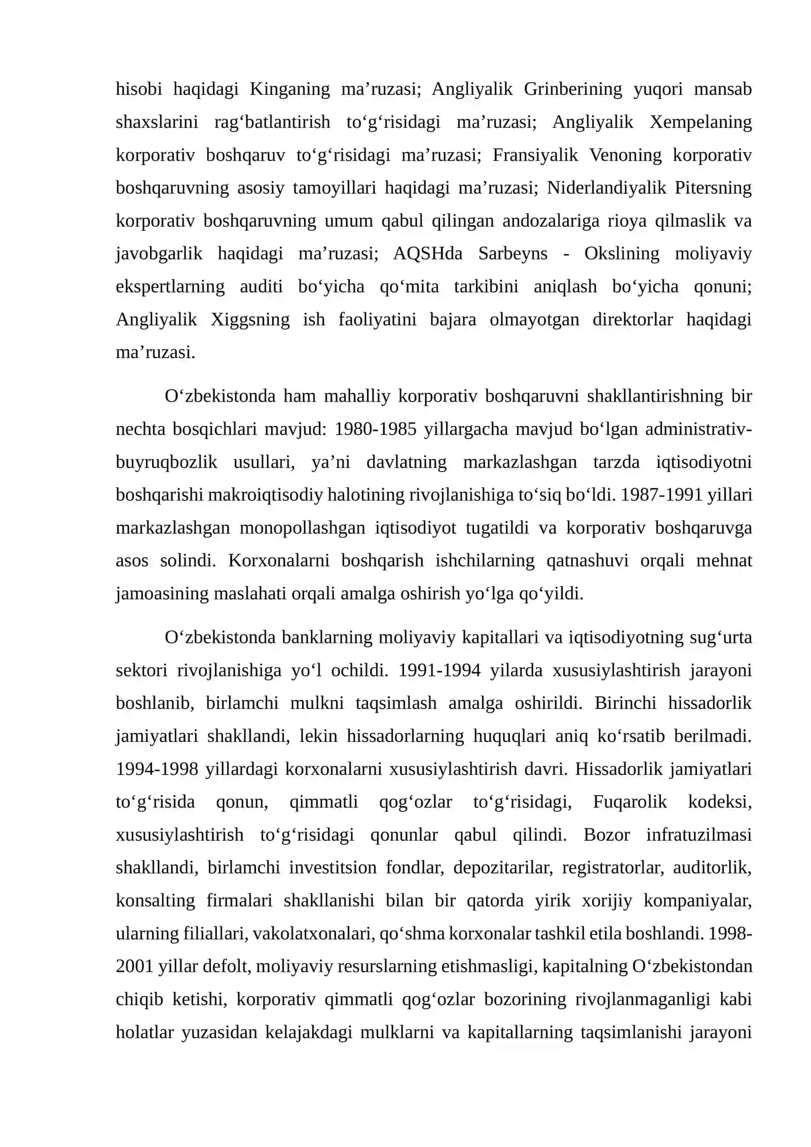 Ichki korporativ boshqaruv jarayonlarida PR 4