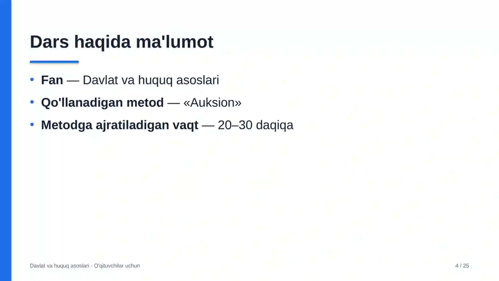 davlat va huquq asoslari darslarida auksion metodidan foydalanish 7599 4