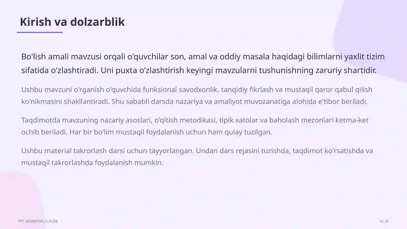 Bo'lish amali (2-sinf) 4