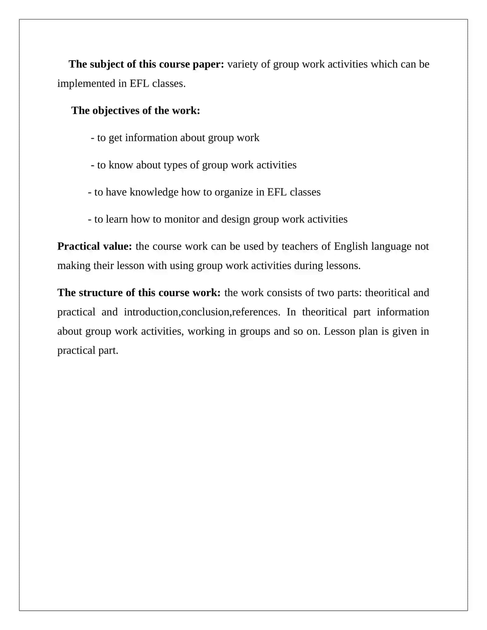ORGANIZING GROUP WORK ACTIVITIES IN EFL CLASSES 4