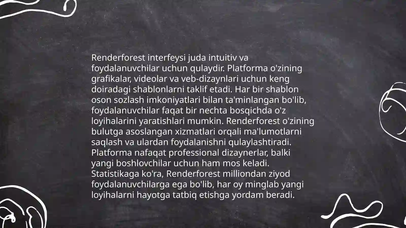 Renderforest dasturi haqida maʼlumot 4