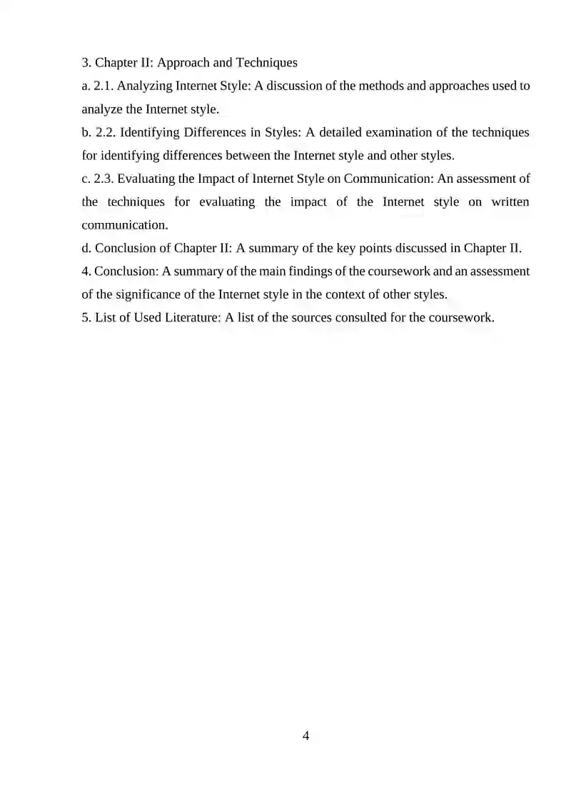 THE INTERNET STYLE AND ITS DIFFERENCES FROM OTHER STYLES: A COMPARATIVE ANALYSIS 4