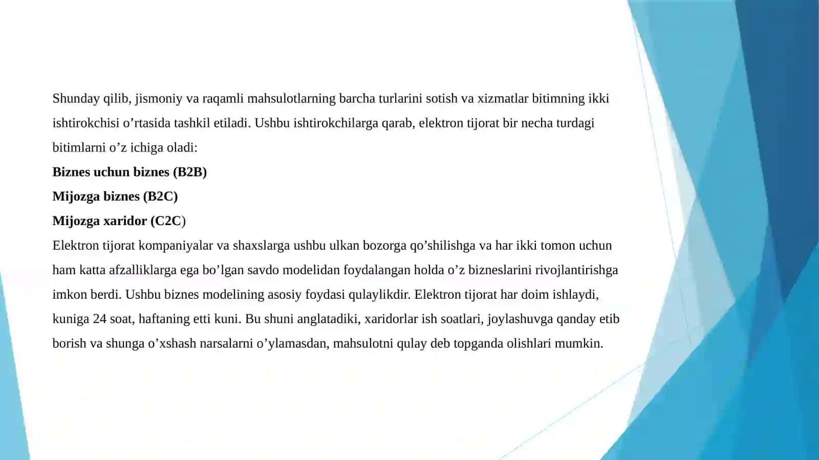 Elektrontijoratningtushunchasi,Web-saytlartasnifivamodellarivaWeb-saytlarniyaratishbosqichlari 4