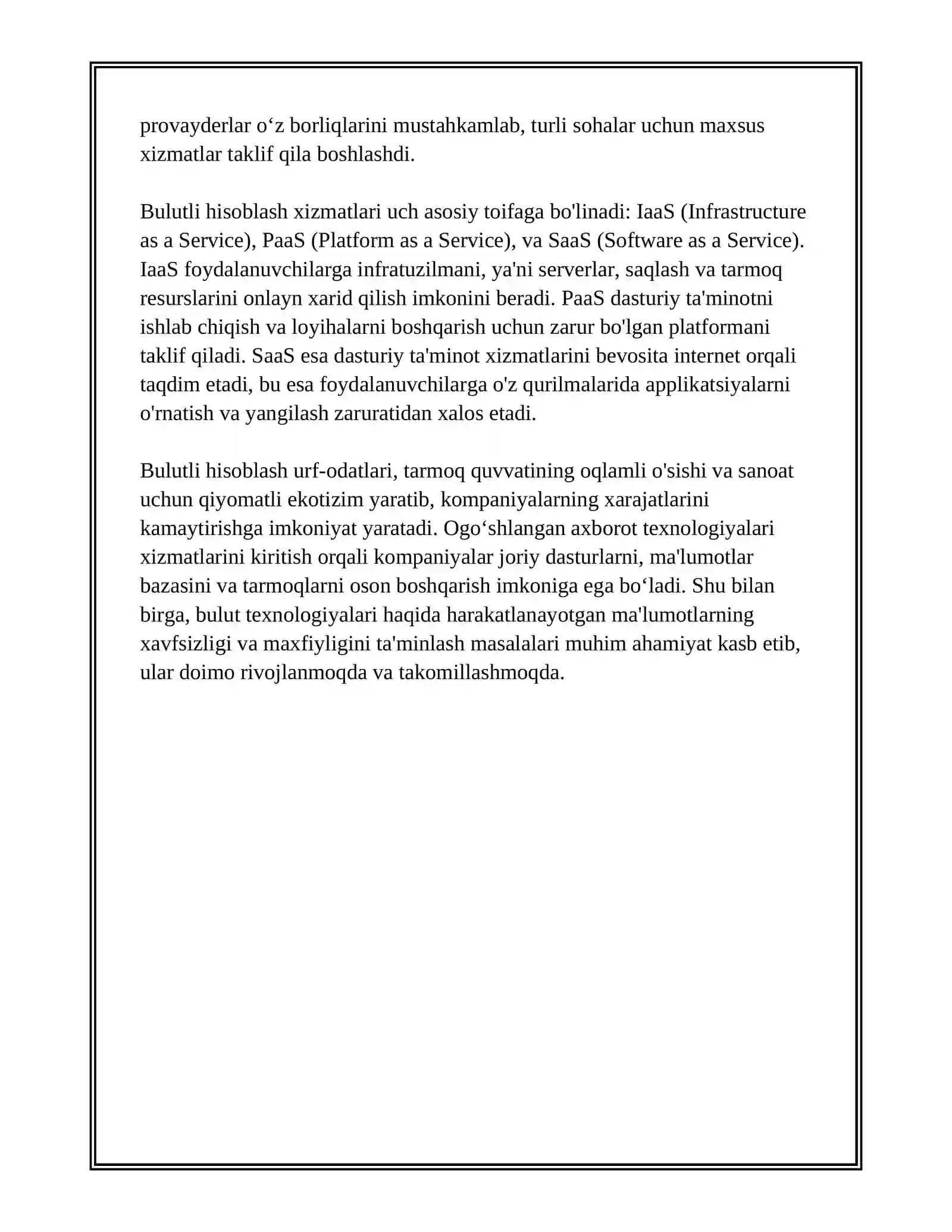 BULUTLI HISOBLASH (CLOUD COMPUTING) 4