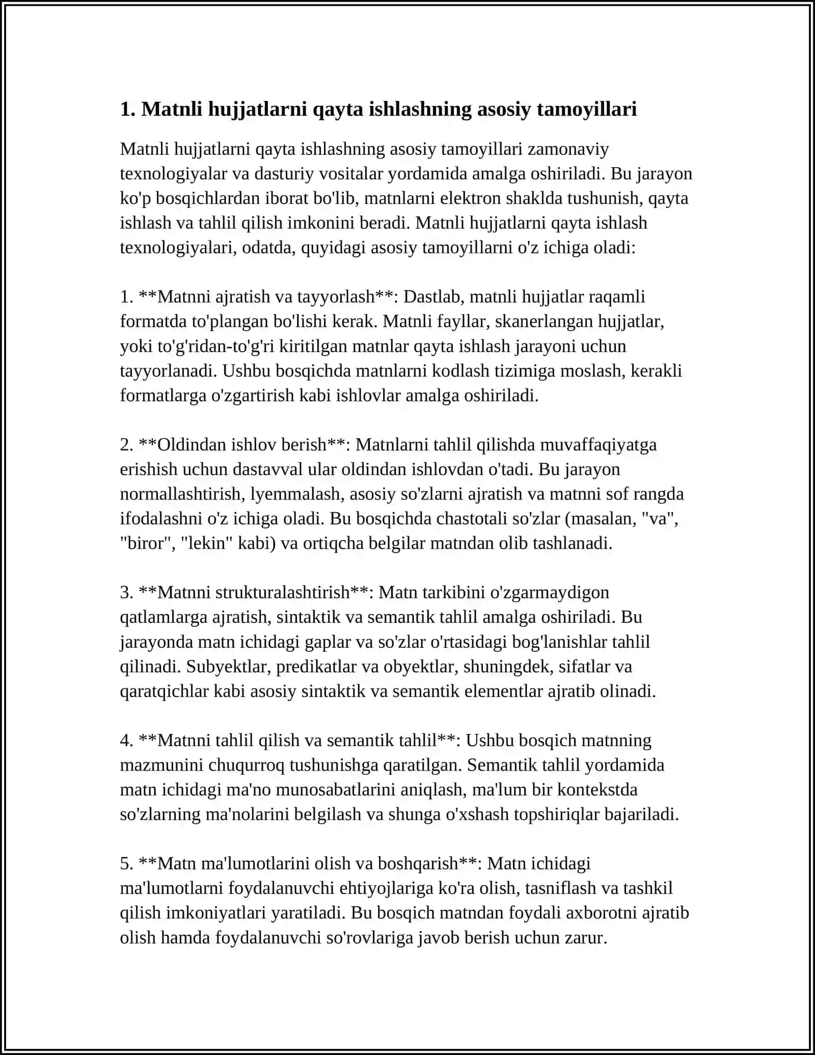 MATNLI HUJJATLARNI QAYTA ISHLASH TEXNOLOGIYALARI 4