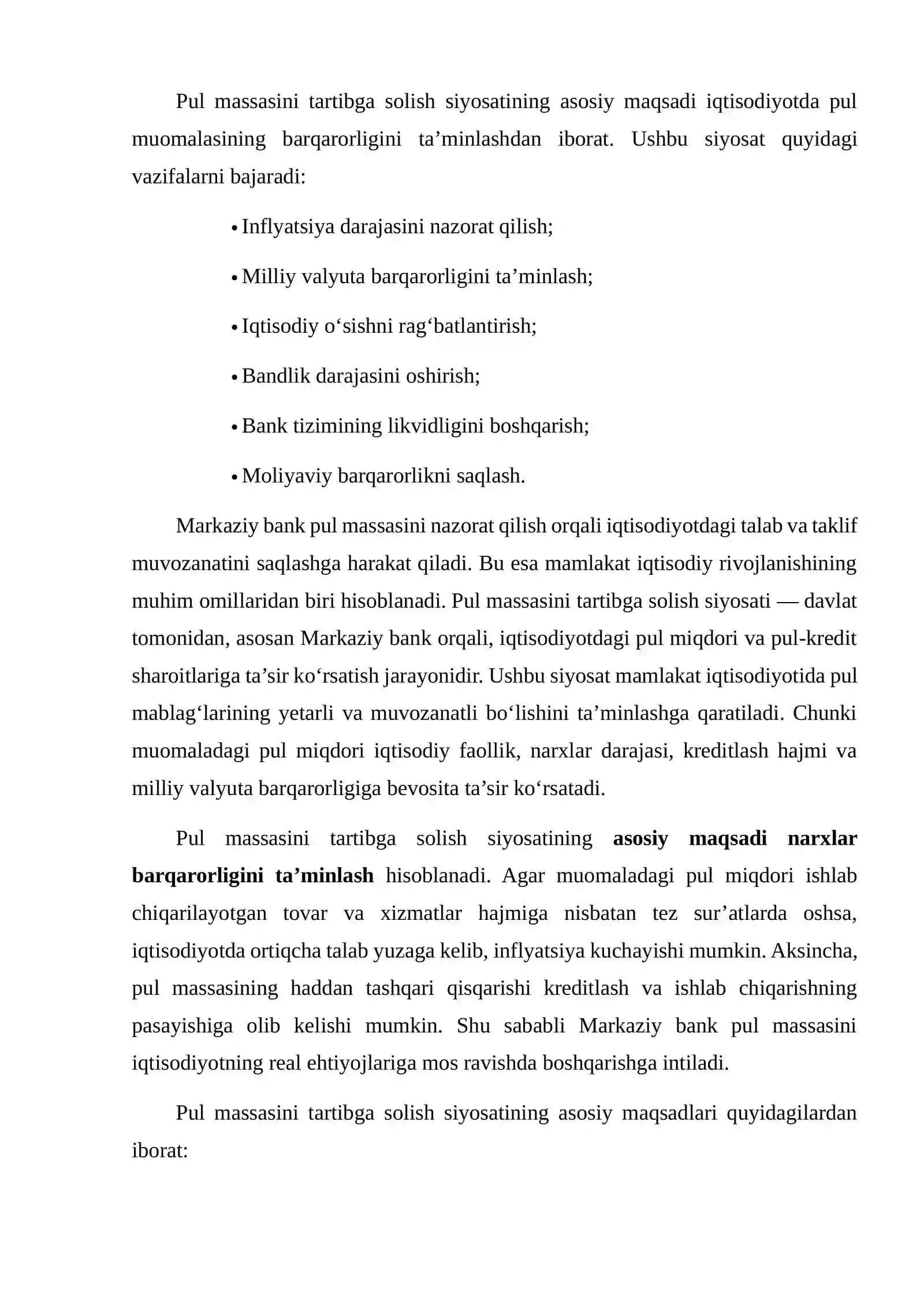 PUL MASSASINI TARTIBGA SOLISH SIYOSATI 4