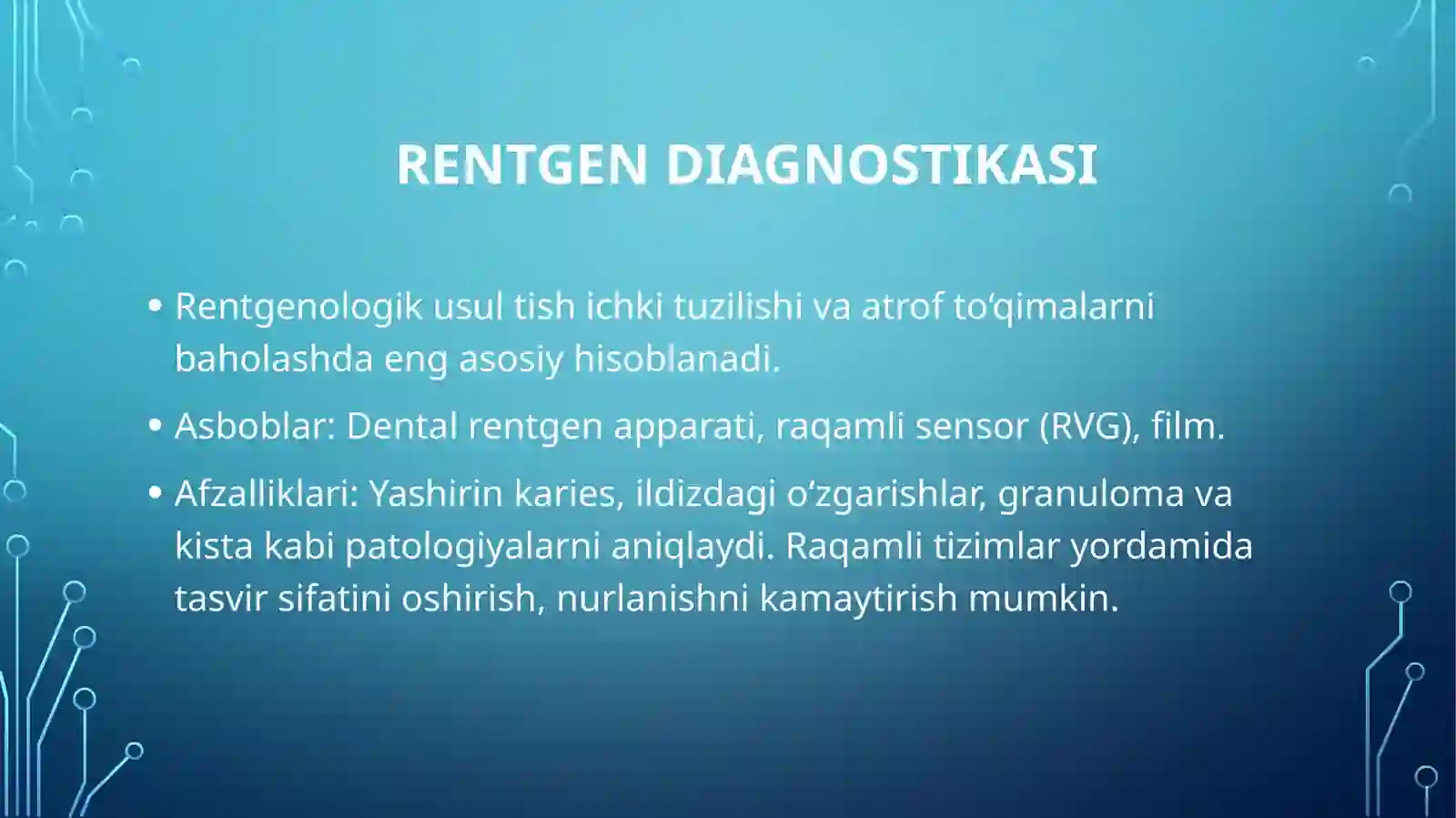 Tishqattiq toʻqimasikasalliklari ni qoʻshimcha tekshirishda ishlatiladigan asbob anjomlar 4