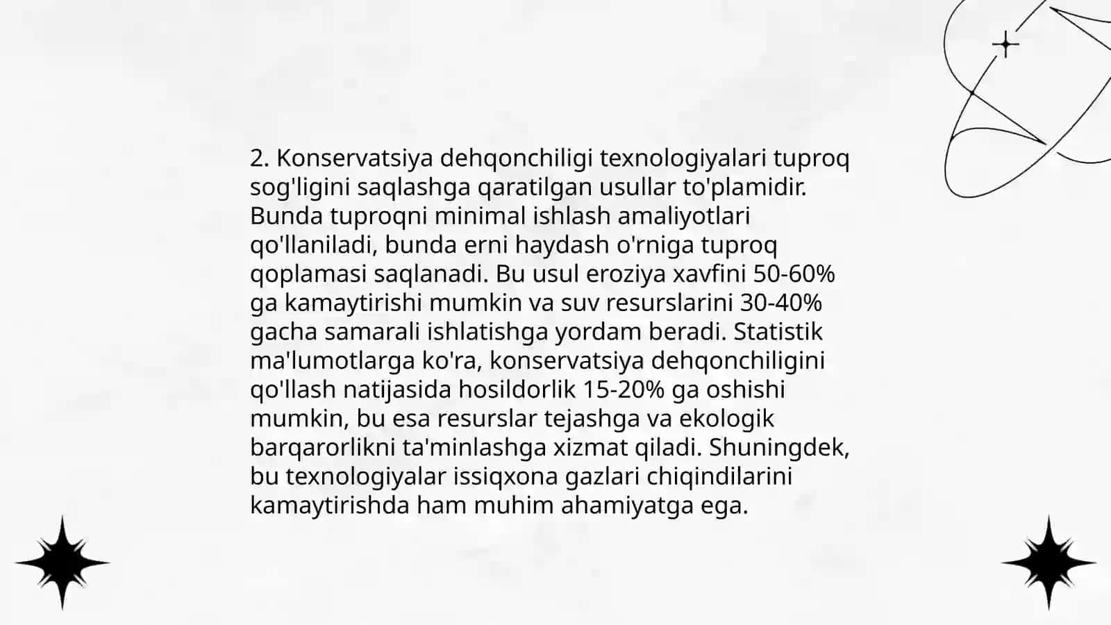 Tuproqga ishlov berishdagi resurstejamkor innovatsion texnologiyalar 4