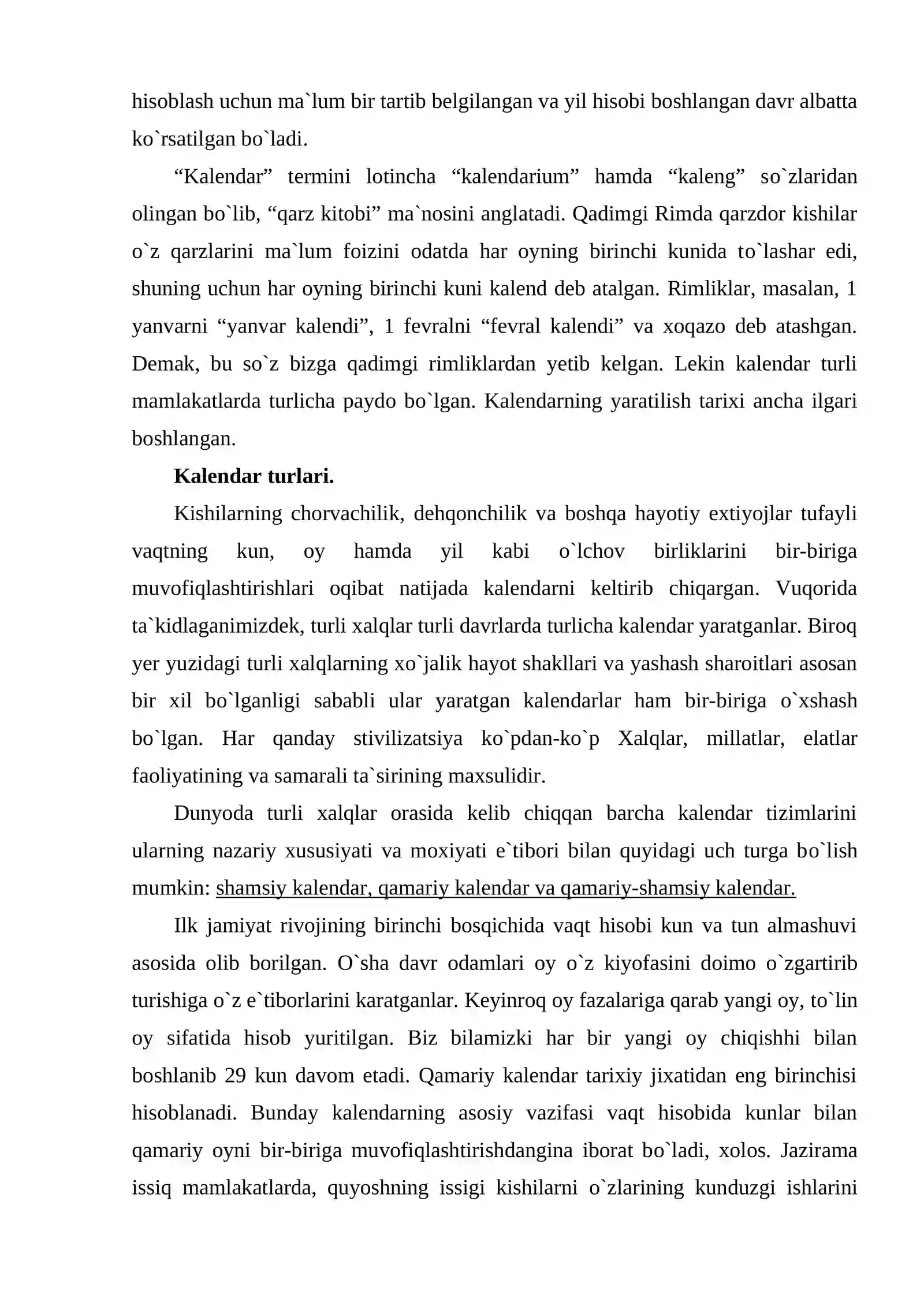 Kalendar va uning tarixi 4