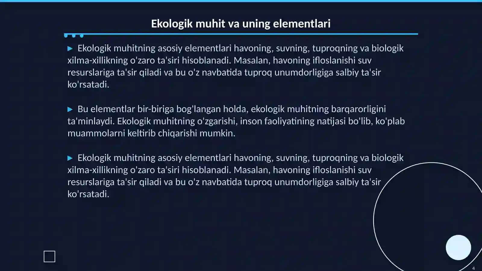 Ekologik muhit tushunchasi, ekologik omillar va ularning tasnifi 4