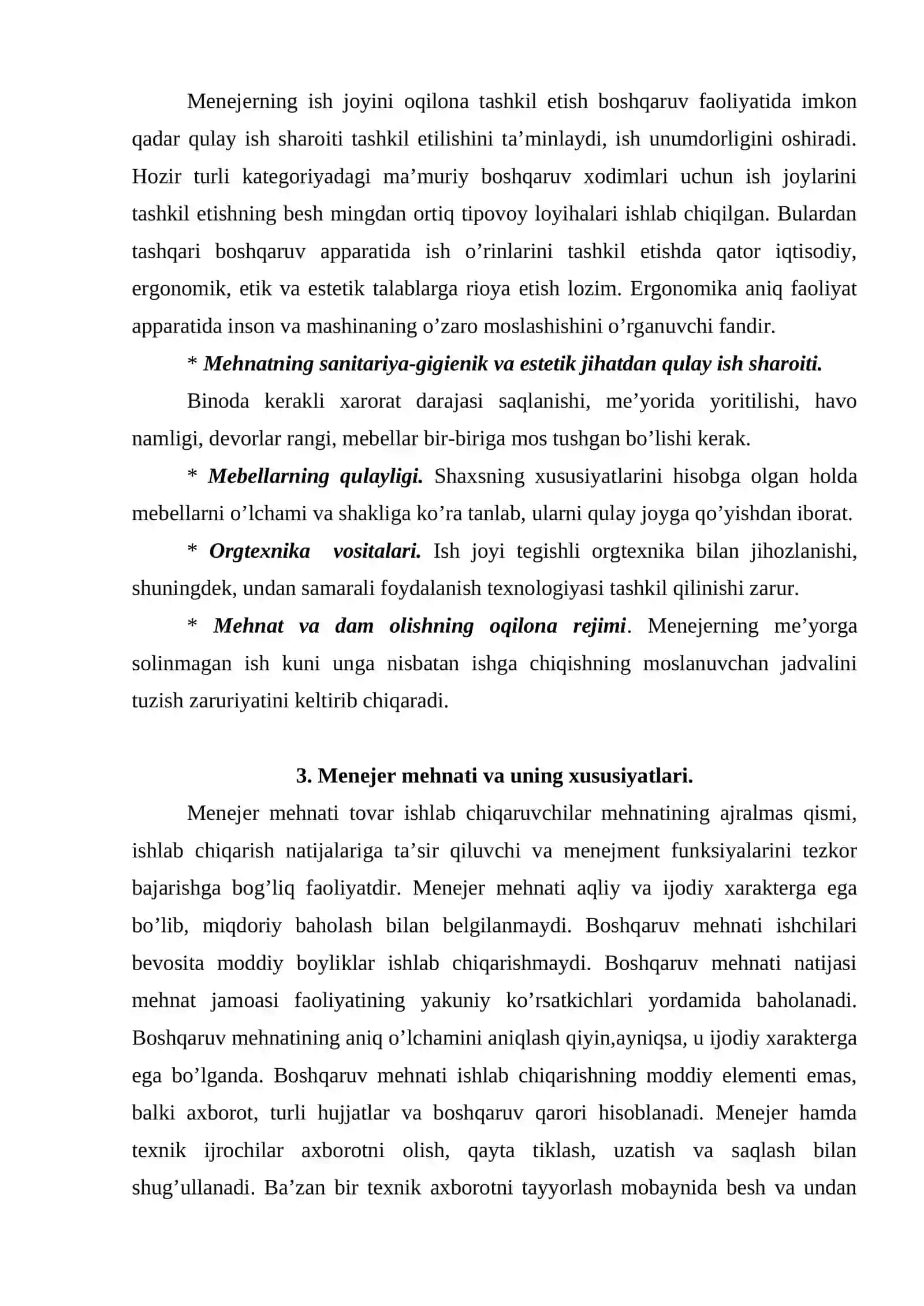Rahbar mehnatini tashkil etish 4