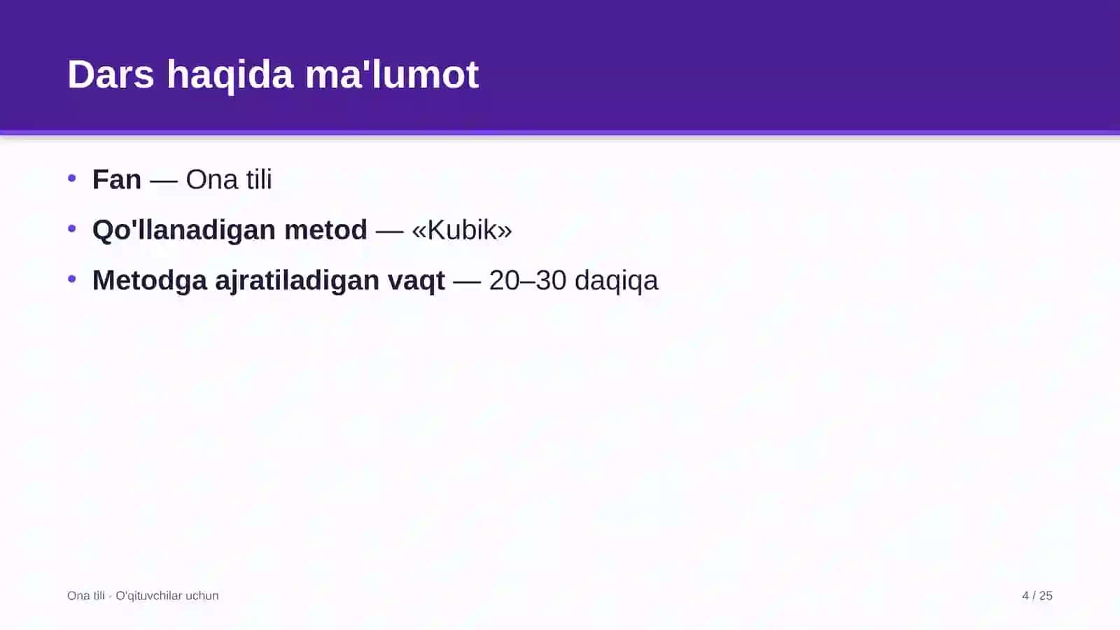ona tili darslarida kubik metodidan foydalanish 3244 4
