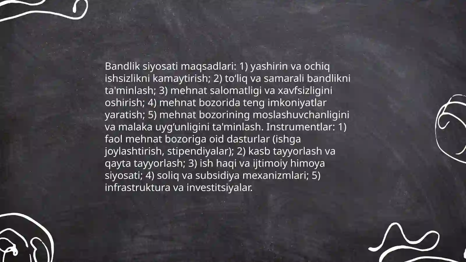 Mehnat bozori. Bandlik va ishsizlik muammolari 4