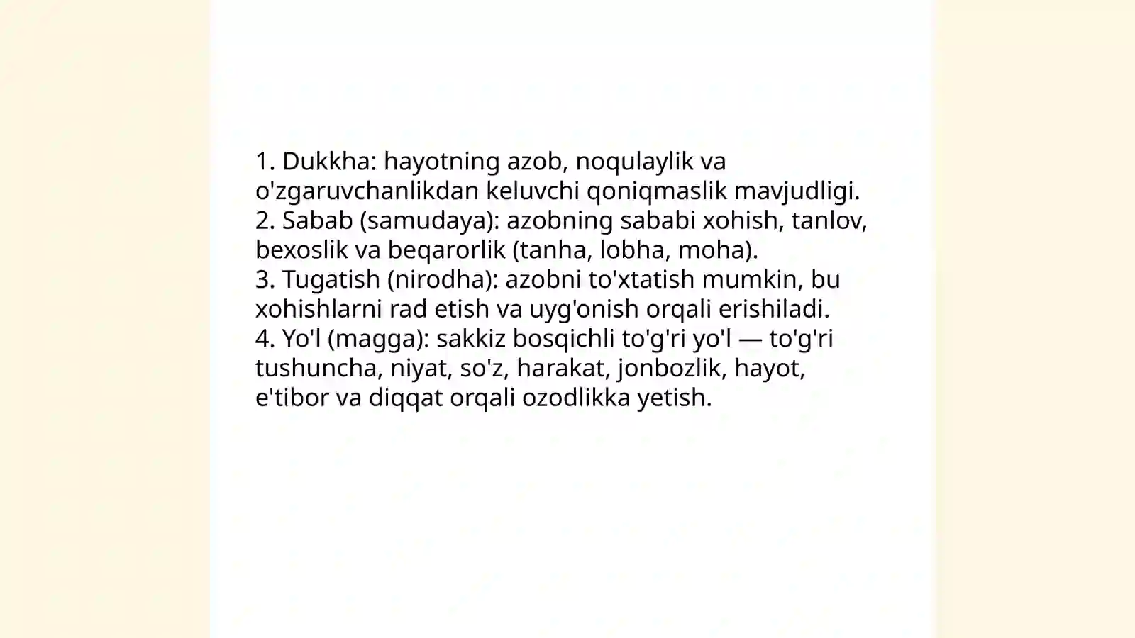 Buddizm dini haqida 4