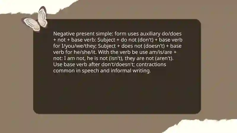 Present simple tense 4