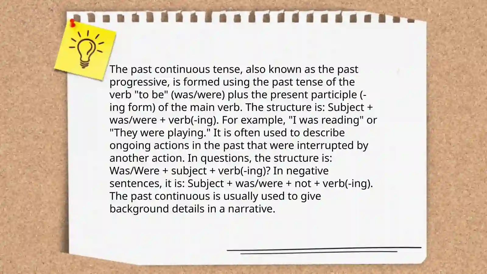 Past continuous tense 4