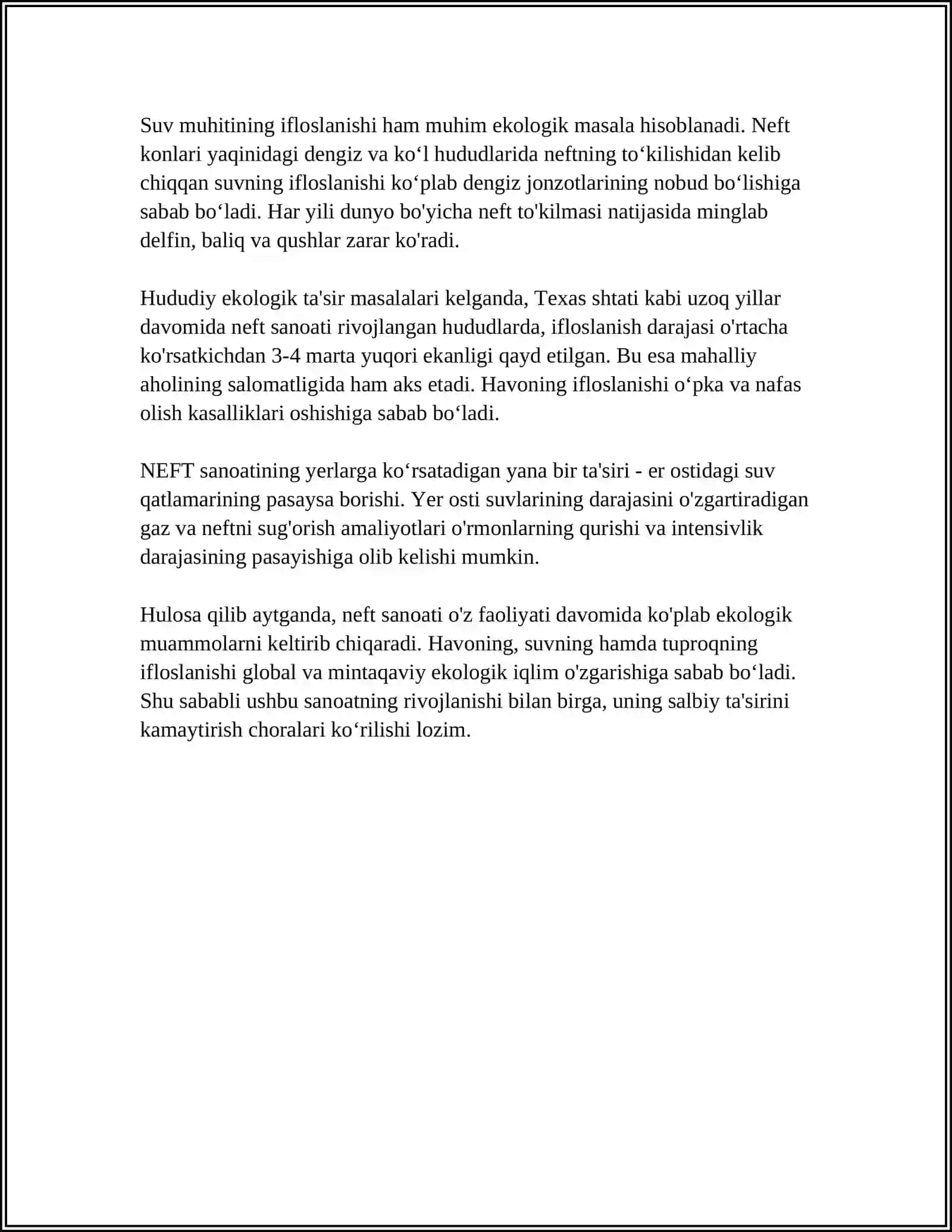 NEFT VA GAZSANOATI KORXONALARINING ATROF MUHITGA TASIRI 4