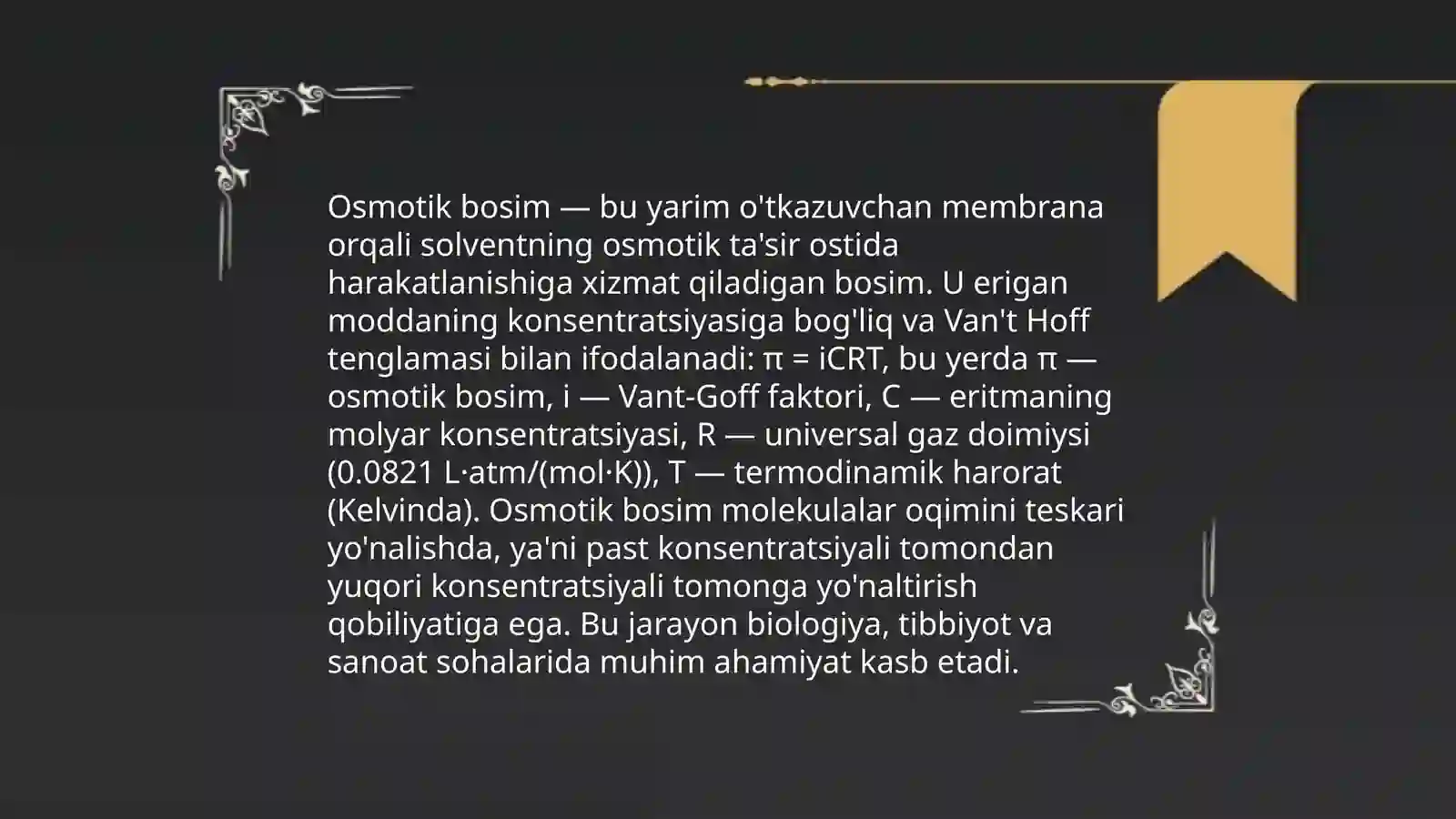 Polimer eritmalarining osmotik bosimi 4